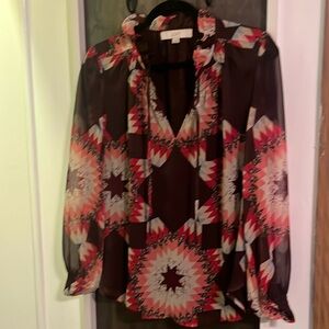 LOFT spring print blouse size M